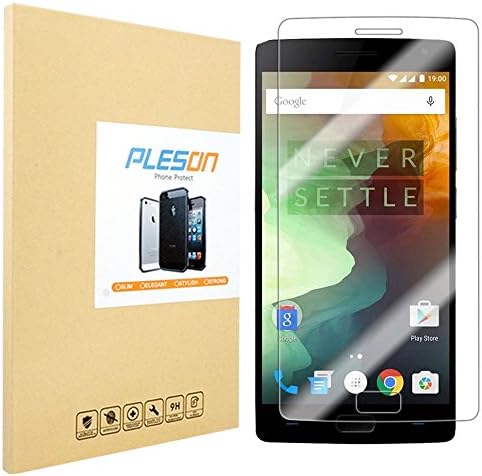 OnePlus 2 Screen Protector, PLESON OnePlus two Premium HD Clear 2.5D Round Edge 0.3mm Ultra Slim 9H Hardness Bubble-Free Tempered Glass Screen Protector for OnePlus Two[Lifetime No-Hassle Warranty]