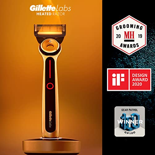 Gillette Heated Razor for Men, Deluxe Travel Shave Kit by GilletteLabs