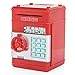 Stylebeauty Electronic Password Piggy Bank Cash Coin Can Money Locker Auto Insert Bills Safe Box Password ATM Bank Saver Birthday Gifts for Kids ( RED )