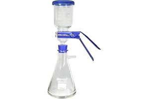 Labfil Laboratory Vacuum Filtration Distillation Apparatus, Borosilicate Glass Vacuum Filtration Assembly Filter Kit with 500ML Filtering Flask and 300ML Graduated Funnel