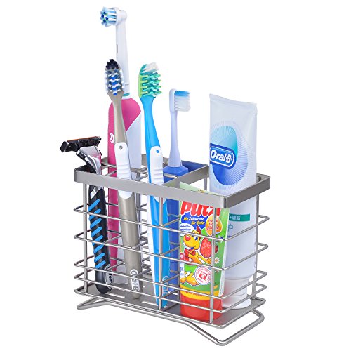 ECROCY Extra Large Stainless Steel Toothbrush Holder