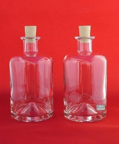 SLK GmbH Ten Empty 200 ml Glass Bottles Classic Bottles 20 cl Pharmacy Bottle with Cork for self-filling 0.2 Litre Liquor Bottle Spirit Bottle Vinegar Bottle Oil Bottle Height 16 cm Width 5.2 cm Neck 13 mm (as we use natural cork, colours may vary)