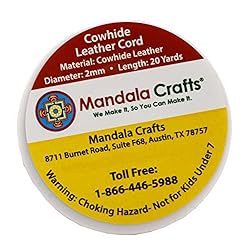 Mandala Crafts Round Cowhide Genuine Leather String