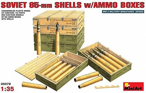 1/35 Soviet 85 mm shells and ammunition box set