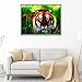 Staron Tiger 5D Diamond Painting by Number Kit, DIY Diamond Embroidery Painting Cross Stitch Kit 5D Diamond Crystal Rhinestone Embroidery Painting DIY Art Craft Canvas Wall Decor (Tiger❤️)