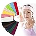Sportsun Women's Sport Headband Set -Stretch Elastic Yoga Headband- Fashion for Teenage Girls-for Softball Volleyball Soccer Dance Basketball, Different Colors, Pack of 12