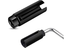 Crynod 1 PC Type I Car Sensor Socket, Metal Vehicle Wrench Sleeve Replacement, Universal Six Corner High Torque Automotive Repair Tool Accessories for Cars Trucks SUVs RVs (Black #S)