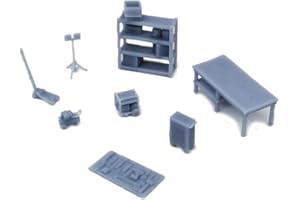 Outland Models Railway Scenery Garage Accessories Set 1:87 HO Scale