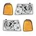 Headlights & Parking Corner Lights Left & Right Kit Set for 01-05 Ford Ranger
