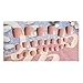 BlingSHD 24pcs Beautiful Acrylic False Toes Tips Toenails Sexy Pure Metallic Nude Pink Manicure Nail Tips