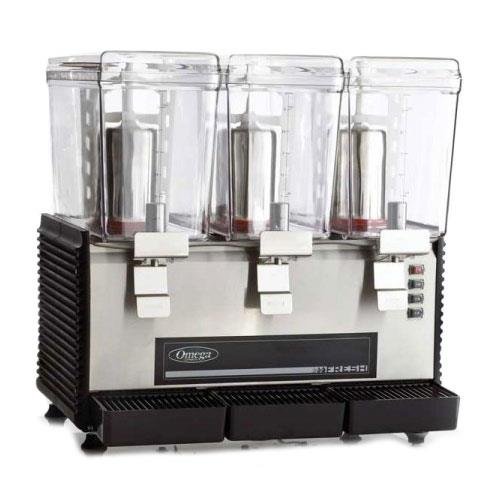 Omega OSD30 Commercial 1/2-Horsepower Drink Dispenser with 3 3-Gallon Containers