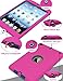 iPad Mini Case, Vogue Shop 2in1 Hybrid Case Cover for iPad Mini 1 2 3 Hard Cover for iPad Mini Printed Design Pc+ Silicone Hybrid High Impact Defender Case Combo Hard Soft Case Cover (Rose+Teal)