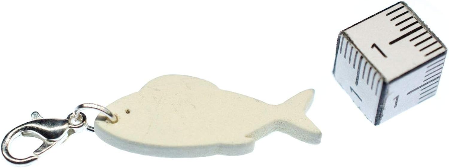 Miniblings Wooden Fish Charm Pendant For Bracelet Wristlet Wood White, 30mm - Image 3