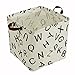 Storage Basket, Large Square Basket Storage - Waterproof and Folding Canvas Fabric Kids Laundry Basket (English Word)