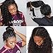 Water Wave Human Hair Lace Front Wigs for Black Women 150% Density Brazilian Water Wave Lace Front Wig with Baby Hair Pre Plucked Bleached Knots Deep Curly Lace Front Human Hair Wigs 16 Inch