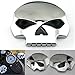 7-gost 2PCS 3D Chrome Skull Bone Metal Emblem Badge Decals Sticker Car Motorcycle