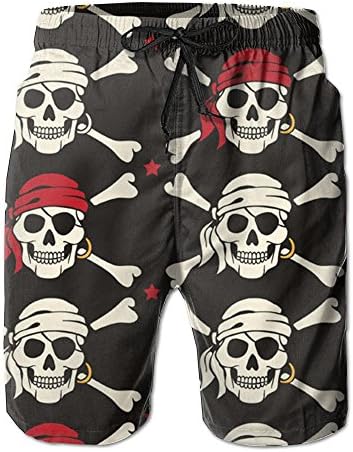 HUDEWDS23 New Skull Anchors Summer Suit Men's Beach Pants With Pockets