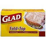 Glad Fold-Top Sandwich Bags, 180-Count (Pack of 6)