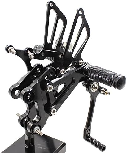 Krace Motorcycle Rearset Footpegs Rear Set For Yamaha YZF R125 2008-2013 2012 2011 2010 Black