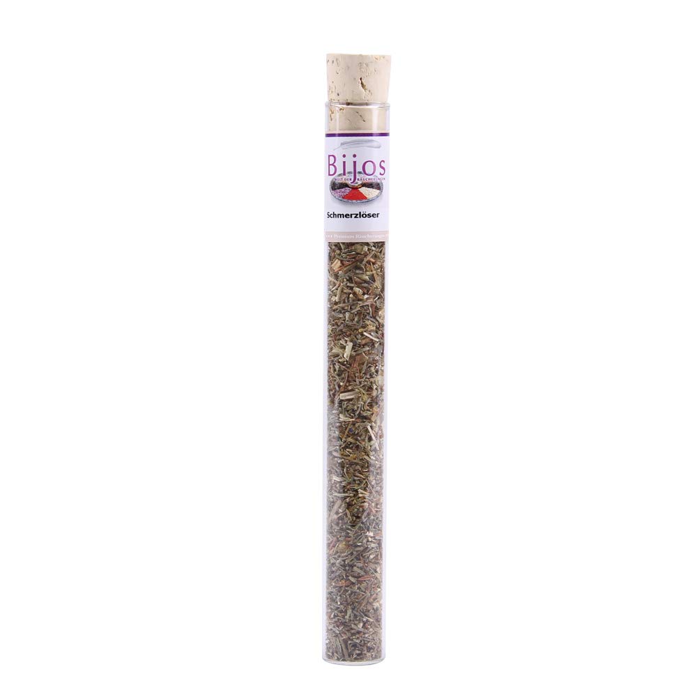 Bijos Incenses "Pain Reliever" in a 35 ml Glass Tube