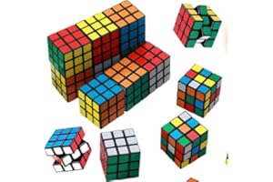 12 Pack Mini Cubes Bulk, 3x3 Magic Puzzle Cubes 1.18in, Fidget Toy, Brain Teasers, Stress Relief, Party Favors, Birthday Gift