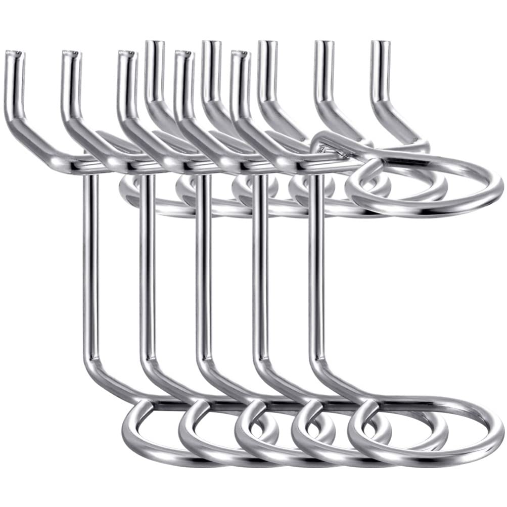 DOITOOL Shelf Bracket Shelf Bracket 5pcs Pegboard Tools Holders Stainless Steel Plier Holder Double-Ring Screwdriver Organizer Racks for Home Shop Metal Brackets Kitchen Utensils Holder