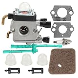 Milttor C1Q-S97 FS38 Carburetor FS55R Air Filter Fit Stihl FS46 FS55 Carburetor FS45C FS45L FS 55R FS55C FS55RC FS55T KM55 KM55C KM55R KM55RC FS46 FS46C Trimmer 4140-120-0619