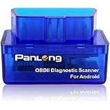 Panlong Bluetooth OBD2 OBDII Car Diagnostic Scanner Check Engine Light for Android - Compatible with Torque Pro