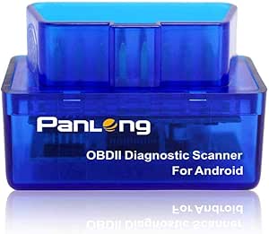 Panlong Bluetooth OBD2 OBDII Car Diagnostic Scanner Check Engine Light for Android - Compatible with Torque Pro
