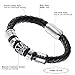 Cupimatch Mens Stainless Steel Masonic Freemason Leather Bracelet Cuff Bangle with Magnetic Clasp (Type 1)