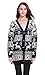Womens Oversized Christmas Reindeer Cardigan (Large, Black Reindeer Cardigan)