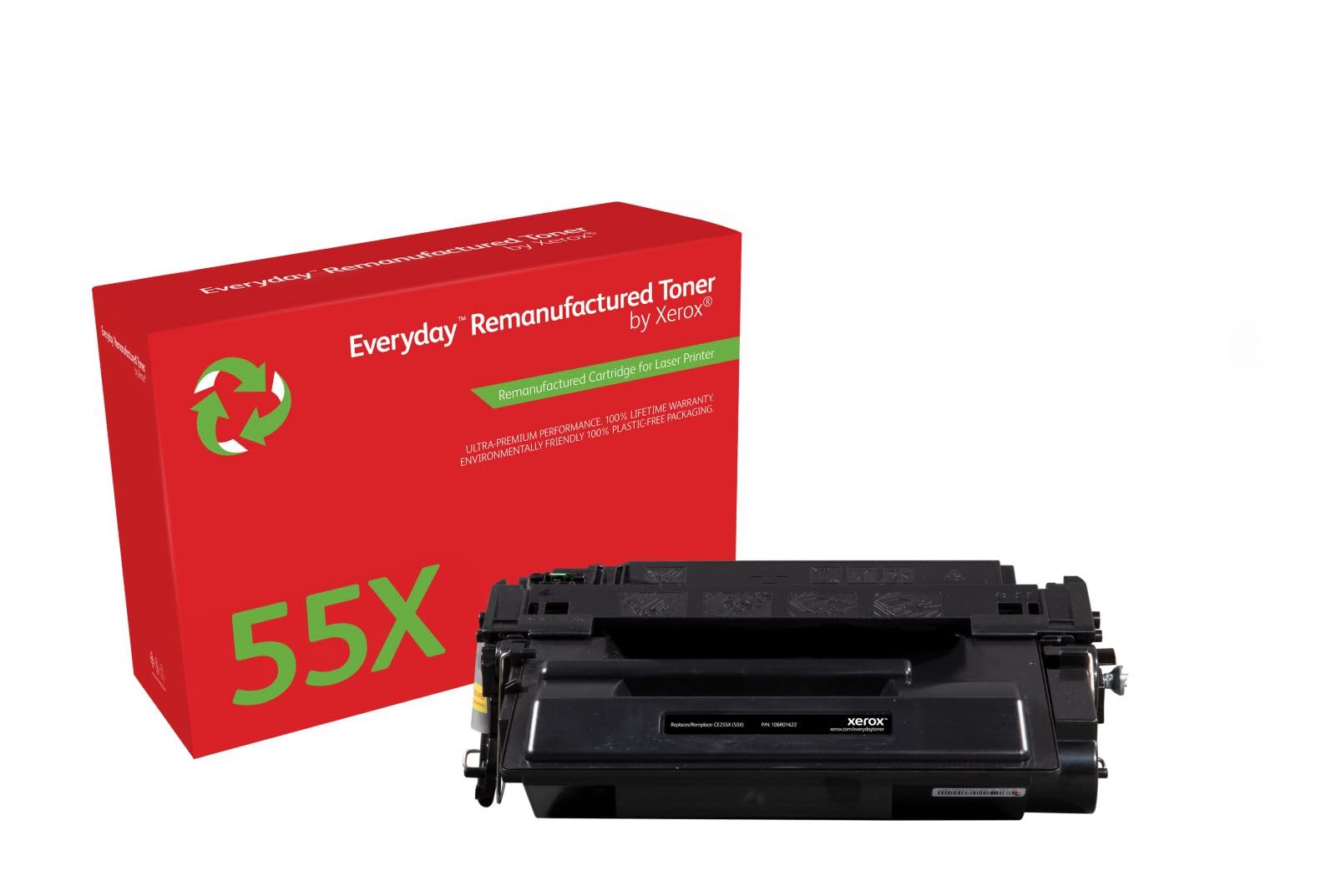 Everyday by Xerox Compatible HP 55X CE255X Black Toner, High Capacity, Remanufactured