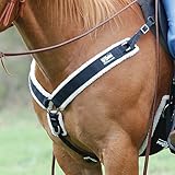 Cashel Horse Breast Collar Nylon Fleece Lined Straight (Black)