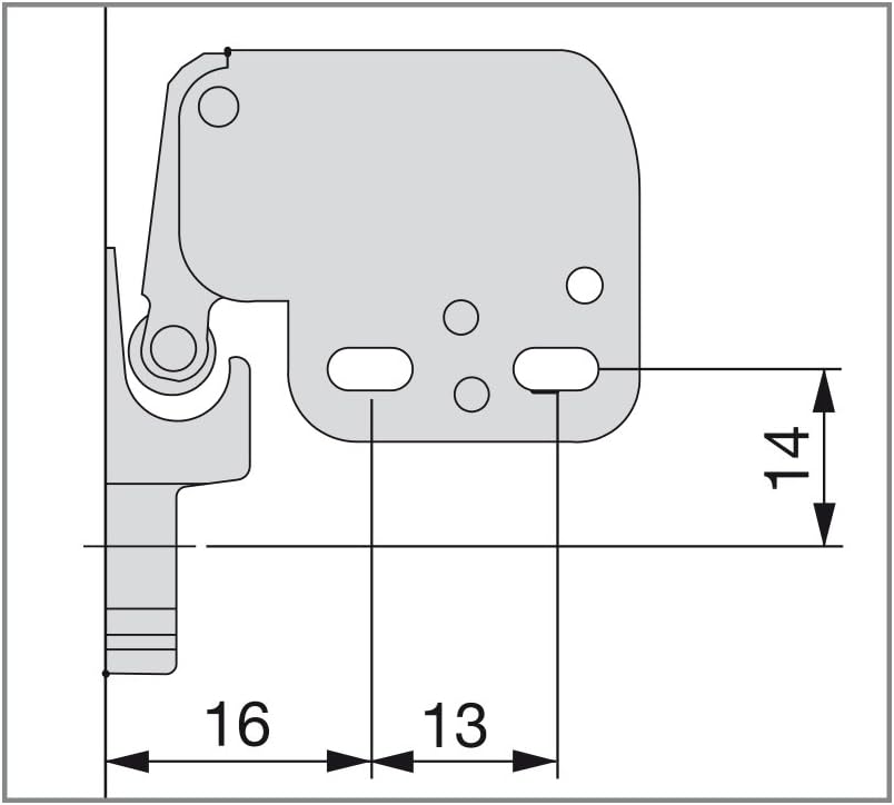 Emuca 1275415 Mini-latch/automatic pressure lock for hinged furniture door Set of 10 pcs, White - Image 5