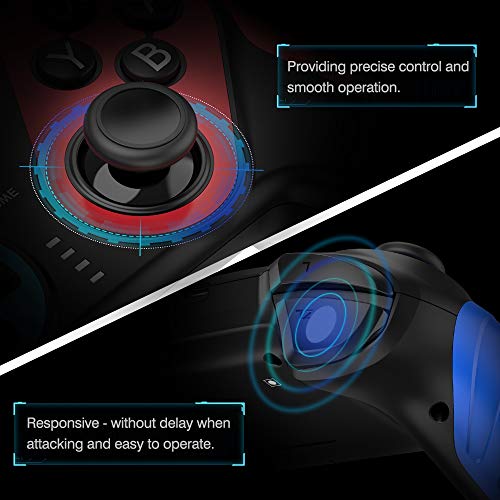 BEBONCOOL Wireless Controller with Amibo Function for Nintendo Switch/Pro/Lite, NFC Remote with Turbo/Motion Control/Dual Shock for Nintendo Switch Pro Controller