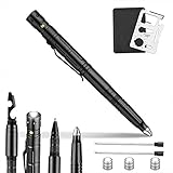 Tactical Pen Self Defense Pen Multi-Function with LED Flashlight, Multi Tool, Ballpoint Pen, Glass Breaker, The Best Portable Survival Defensive pen for Outdoor Survival, Military.
