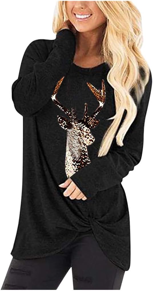 Women's Casual Sweatshirts Long Sleeve Loose T-Shirt Twisted Sweatshirt Soft and Comfortable Leggings Top Basic Section Wild Everyday Blouse（Multiple Style Options，Wearable in All Seasons）