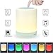 Night Light Bluetooth Speaker Portable Wireless Music Speakers Touch Control Beside Table Lamp Dimmable 3 White Light Levels RGB Color Changing with Metal Handle TF Card/AUX-IN Supported