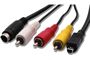 WYMECT AV A/V Audio Video TV-Out Cable VMC-15FS Video Cable Cord for Sony Handycam Camcorder DCR-D/H/I/S HDR-C/H/S/T/U/X and More Models
