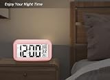 Yuanzeco 4.5 Inch Display Digital Alarm Clock Large Screen Pink Battery Powered view 3
