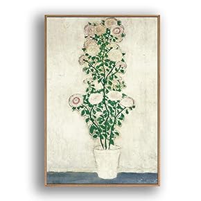 Framed Canvas Wall Art for Living Room, Bedroom Elegant Vase Plants by Sanyu Canvas Prints for Home Decoration Ready to Hanging - 16x24 inches