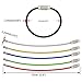 30pcs Colored Stainless Steel Wire Keychains 1.5mm 5.9 inches Aircraft Cable Key Ring Loops for Hanging Luggage Tags Or ID Tags Keepers