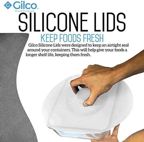 Silicone Suction Lids and Food Covers - Set of 5 - Fits Various Sizes of Cups, Bowls, Pans, or Containers!