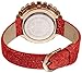 Burgi Women's BUR112RD Crystal Accented Red Quartz Watch with Red Dial and Red Bracelet