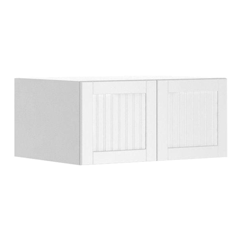 Amazon Com 33x15x24 In Odessa Fridge Top Wall Cabinet In White