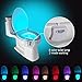 Domini Toilet Night Light Bowl 8-Color Led Sensor Motion-Activated Bathroom Toilet Light for Kids Potty Training 1 Pack,Automatic Work in Darkness Only