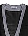 H2H Mens Fashion Business Suit Layered Vest With Chain Rings (CMOV01) BLACK, US S (Asia M)
