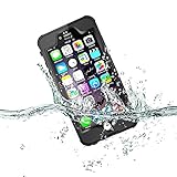 iPhone 6/6s Waterproof Case,Redpepper IP68 Certified Clear Underwater Full Body Built-in Screen Protector Shock/Snow/Dirt proof Extreme Durable Waterproof Case for iPhone 6/6s.(Black)