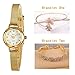 Daimon Women's Wrist Watches with Gold Case and Gold Band (# Green)