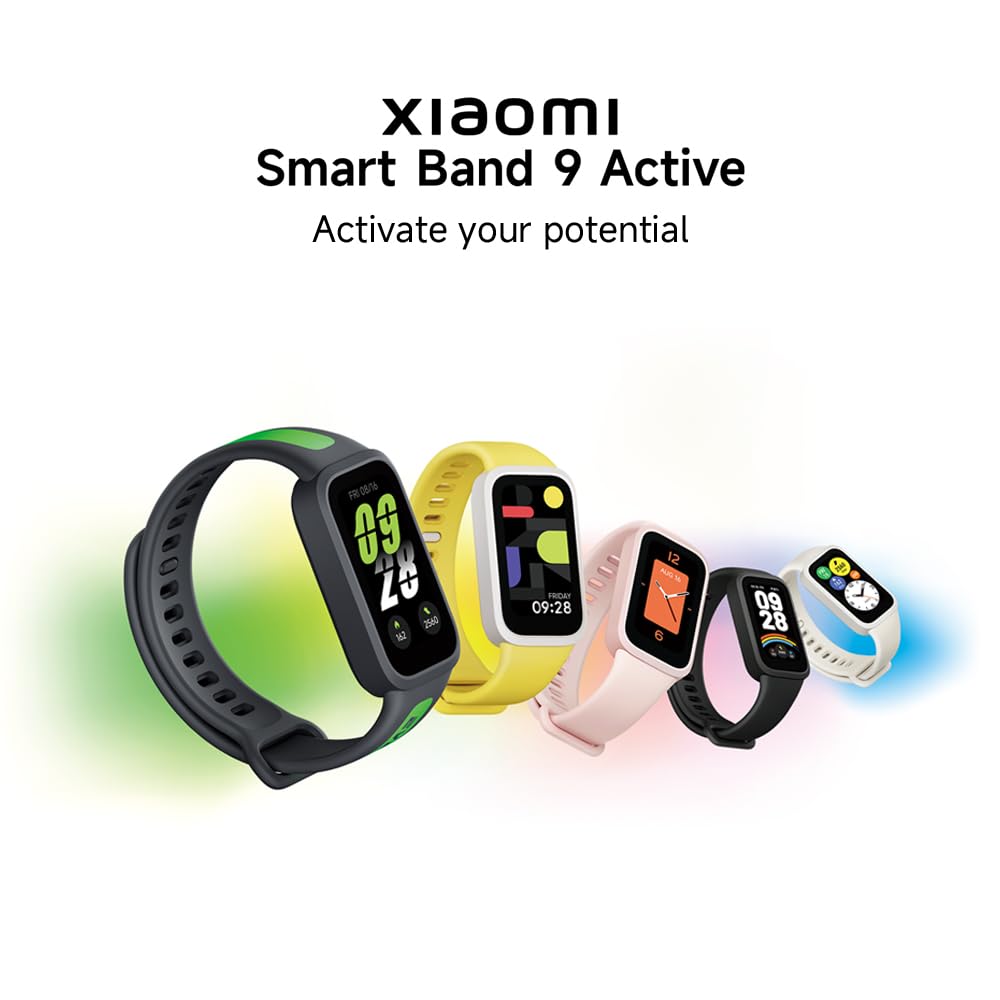 XIAOMI Smart Band 9 Active Global Version 1.47'' Display 18-Day Battery Life Modes All-Day Health and Fitness Monitoring 5ATM (Black)
